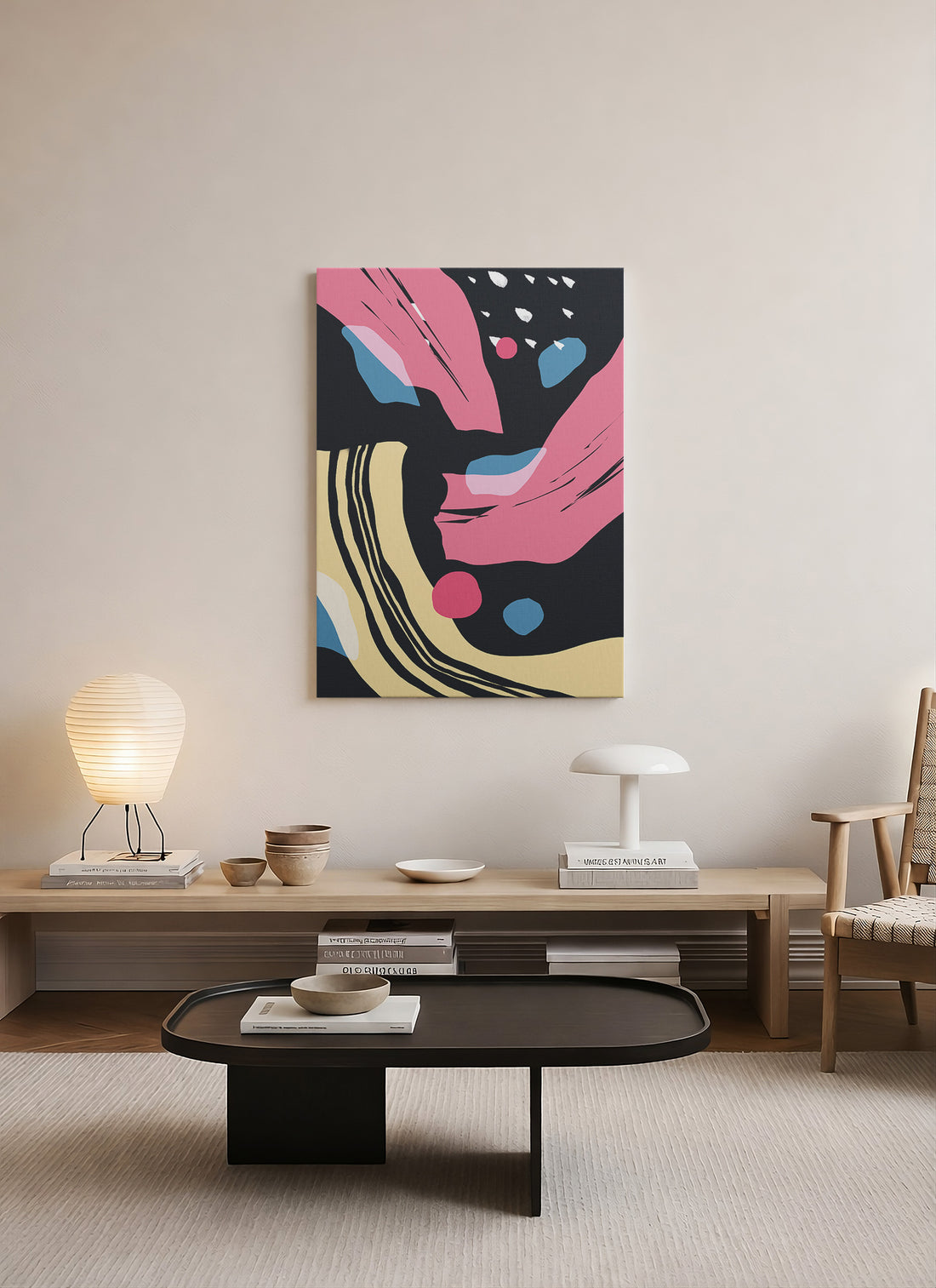 Renkli Akış – Abstract Modern Kanvas Tablo | Pop Art & Grafik