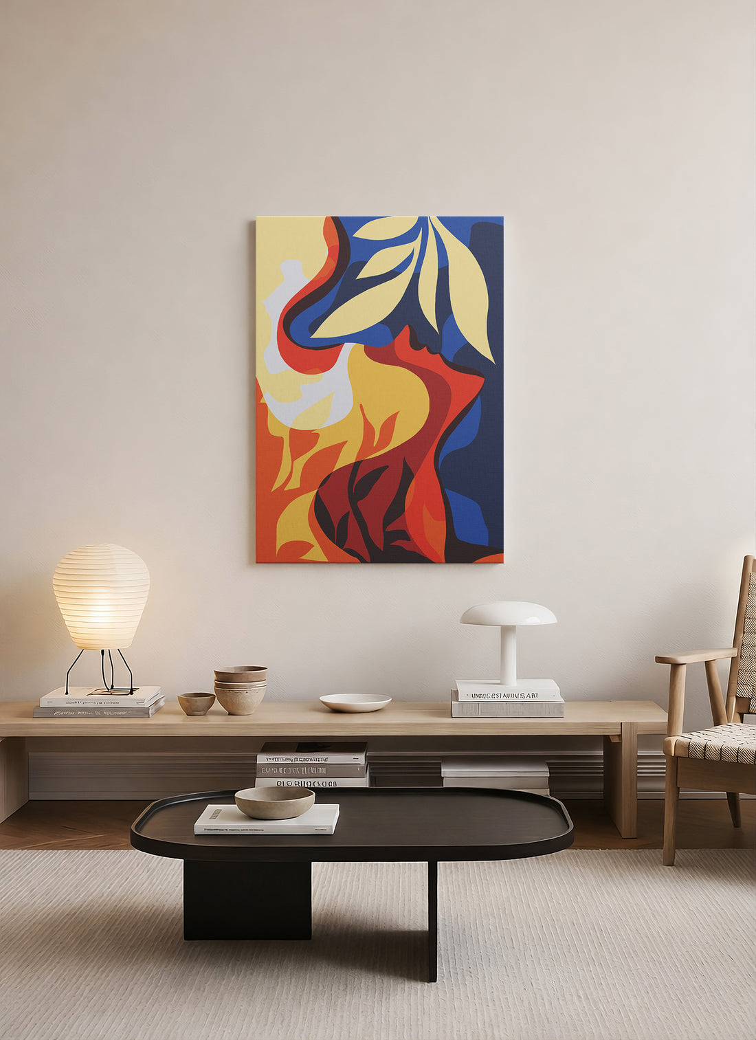 Renkli Dönüşüm – Pop Art Soyut Botanik Kanvas Tablo