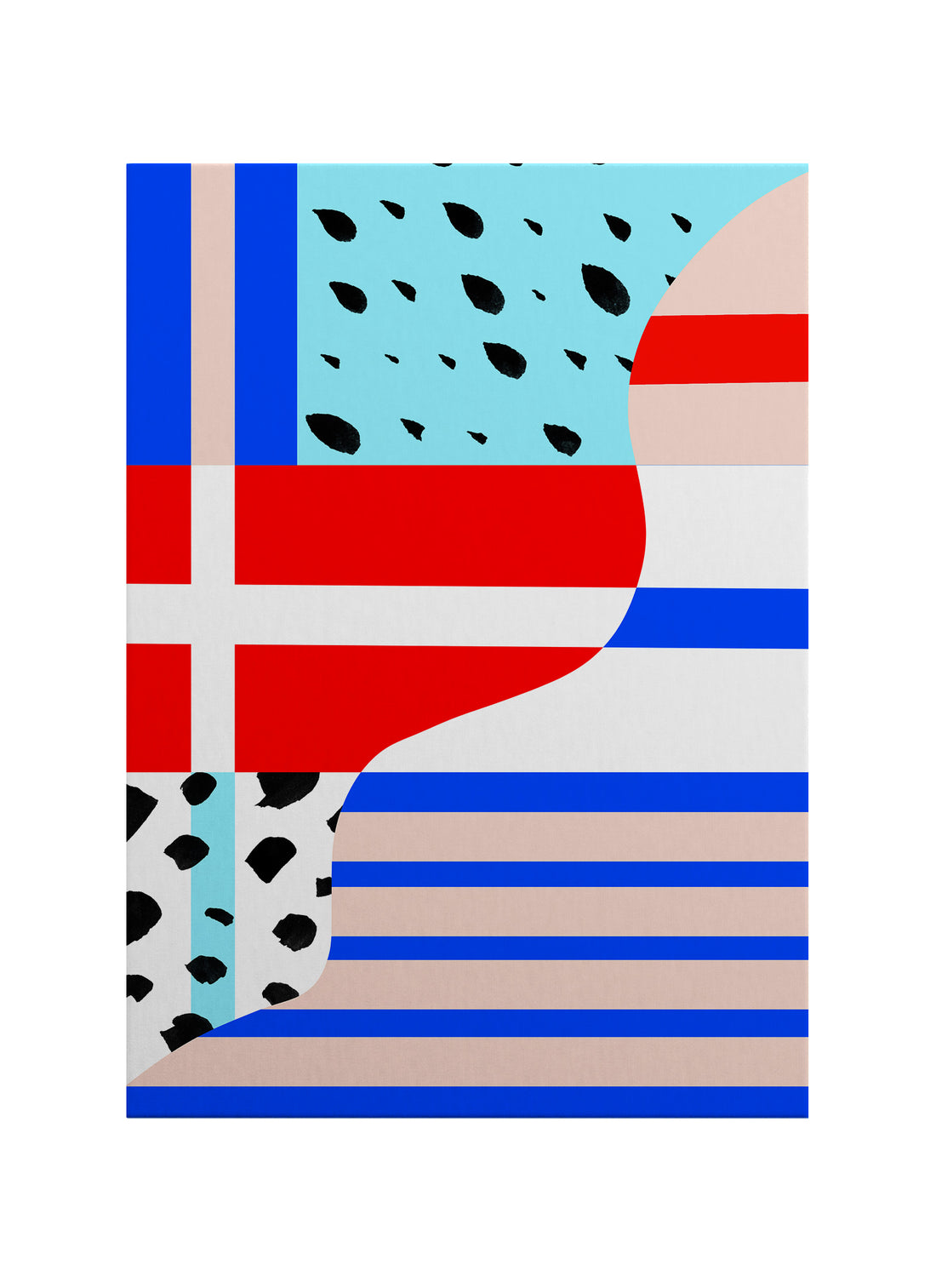 Renkli Denge – Bauhaus Stil Soyut Kanvas Tablo