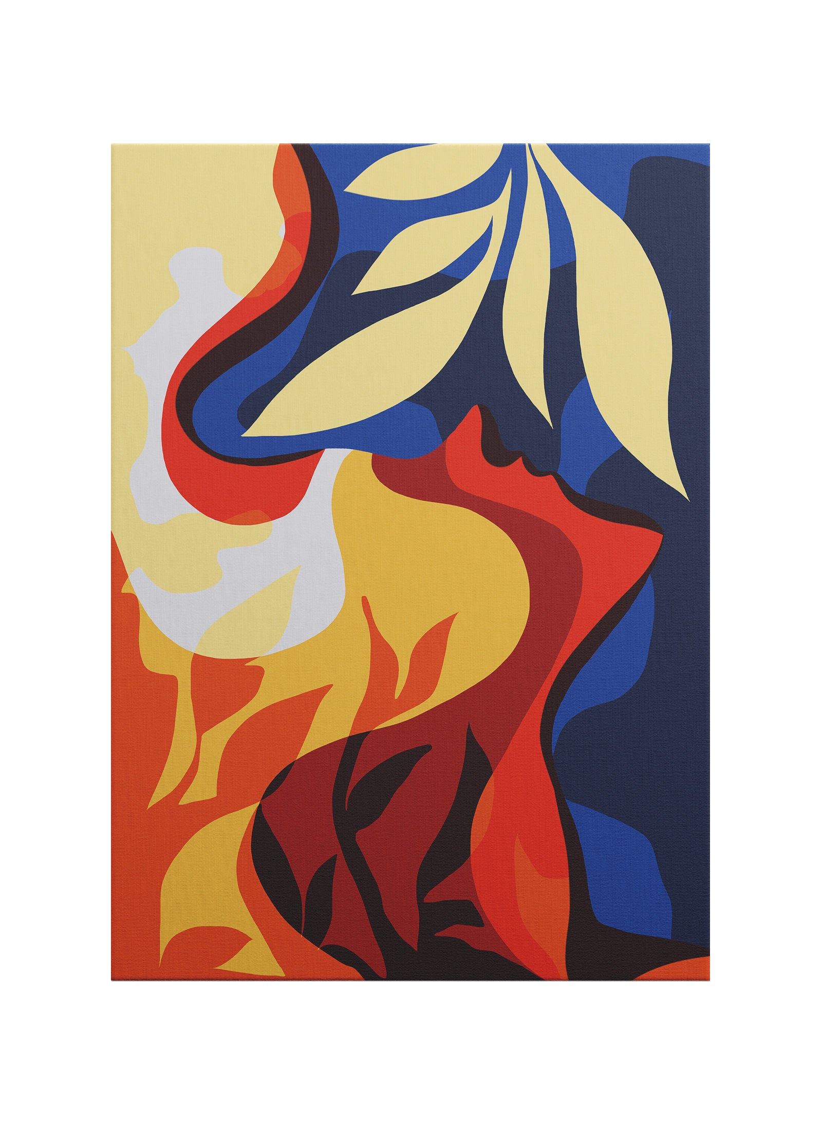 Renkli Dönüşüm – Pop Art Soyut Botanik Kanvas Tablo