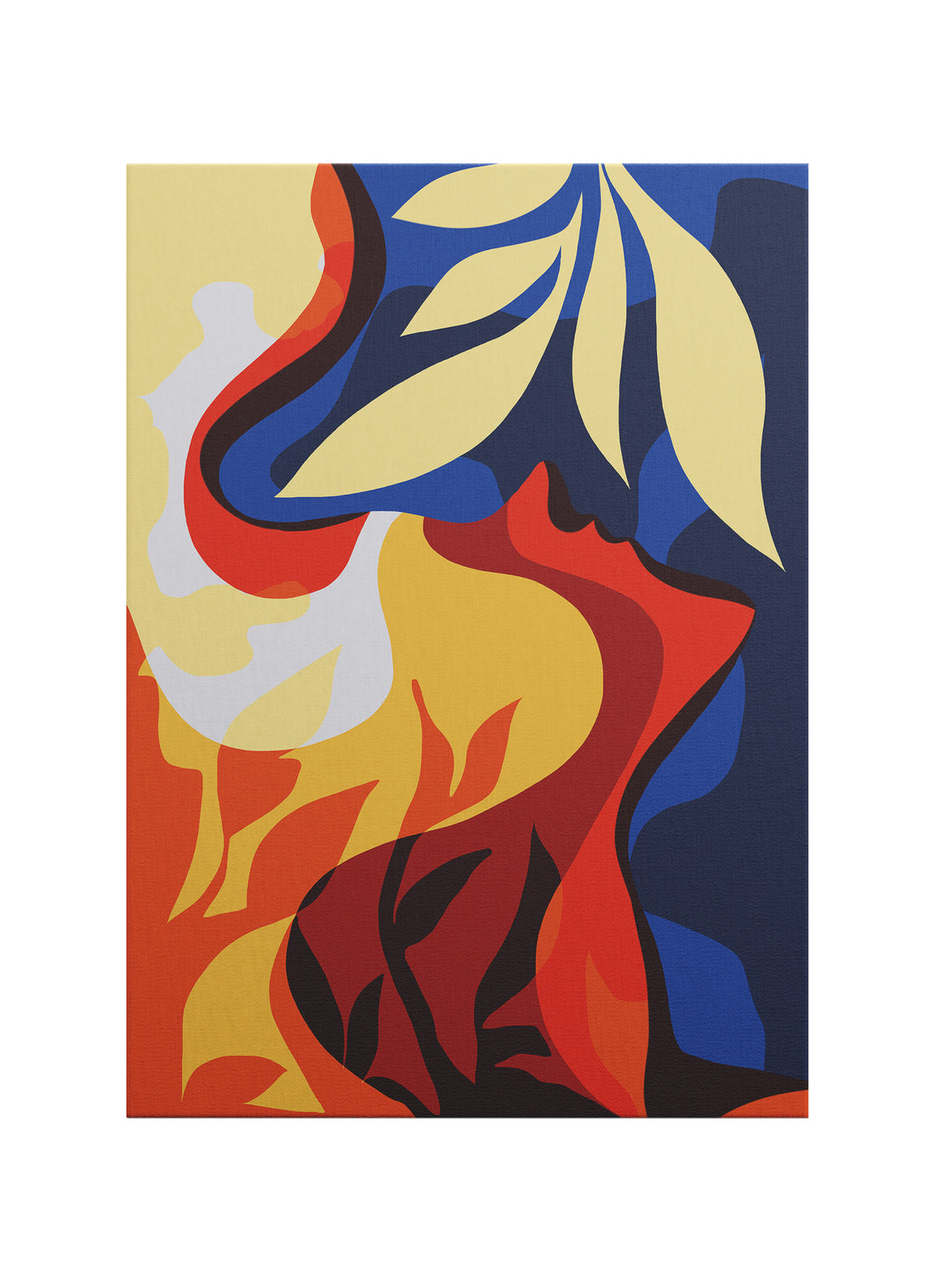 Renkli Dönüşüm – Pop Art Soyut Botanik Kanvas Tablo
