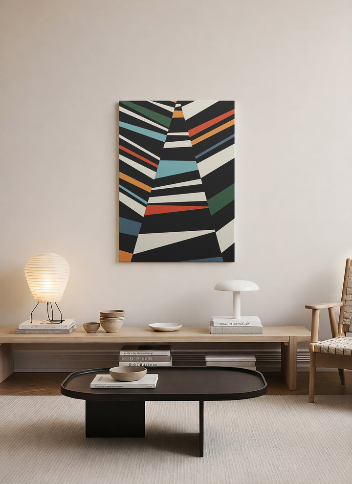 Ritmik Düzlemler – Bauhaus Geometrik Kanvas Tablo