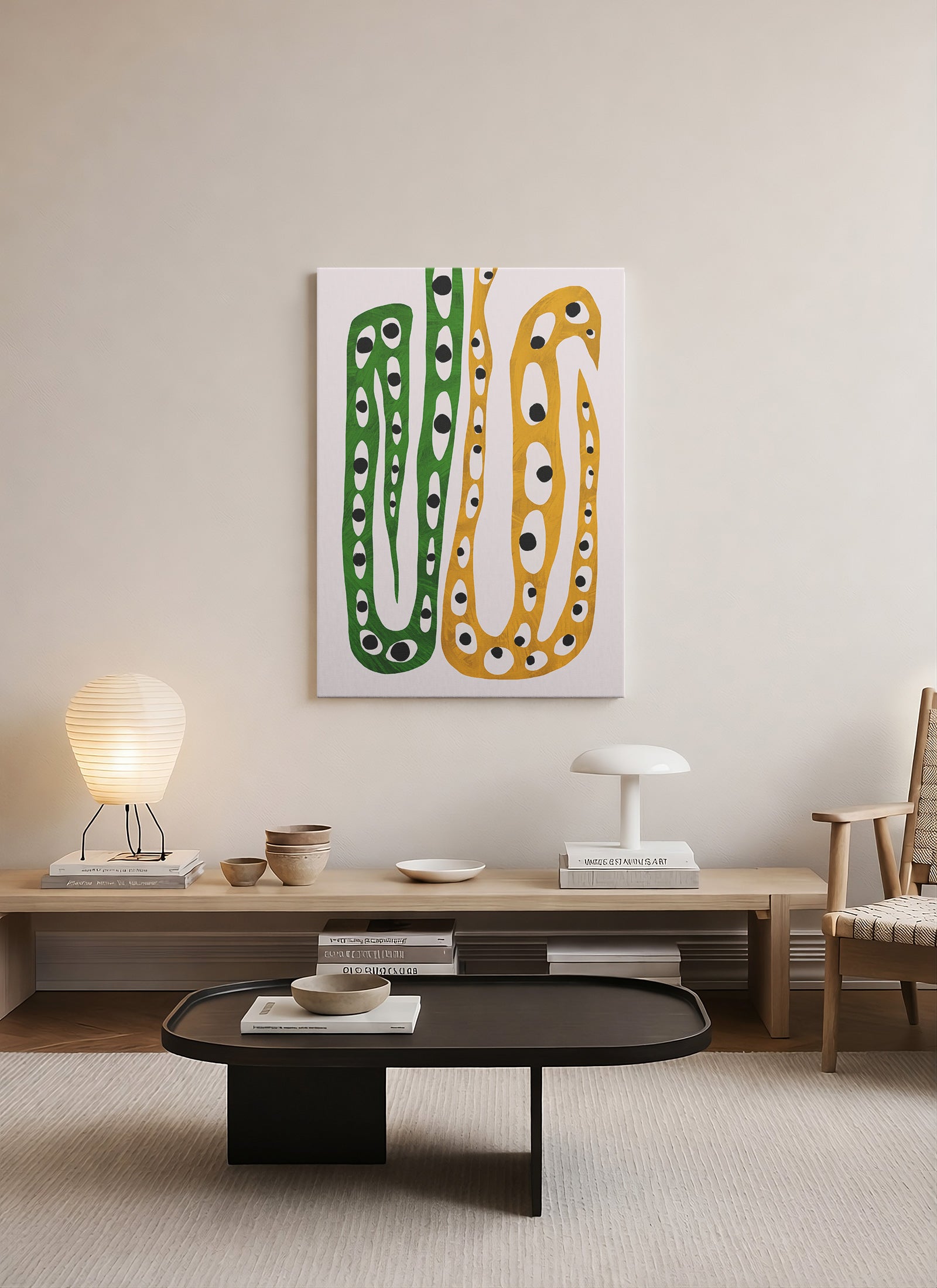 Ritmik Formlar – Abstract Geometrik Kanvas Tablo
