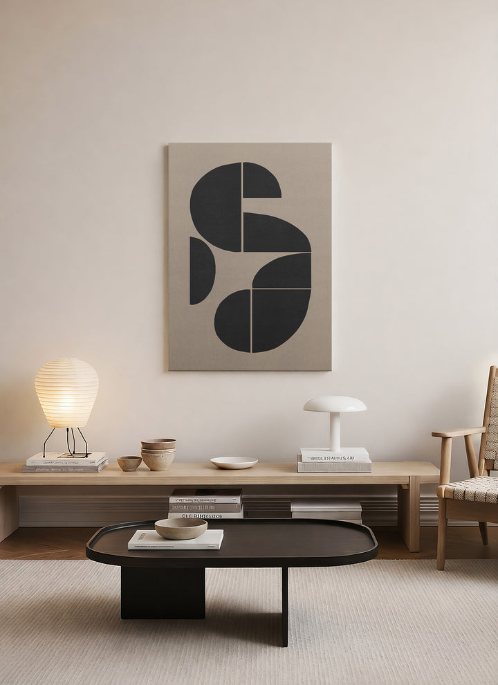 Ritmik Formlar – Bauhaus Stil Geometrik Kanvas Tablo