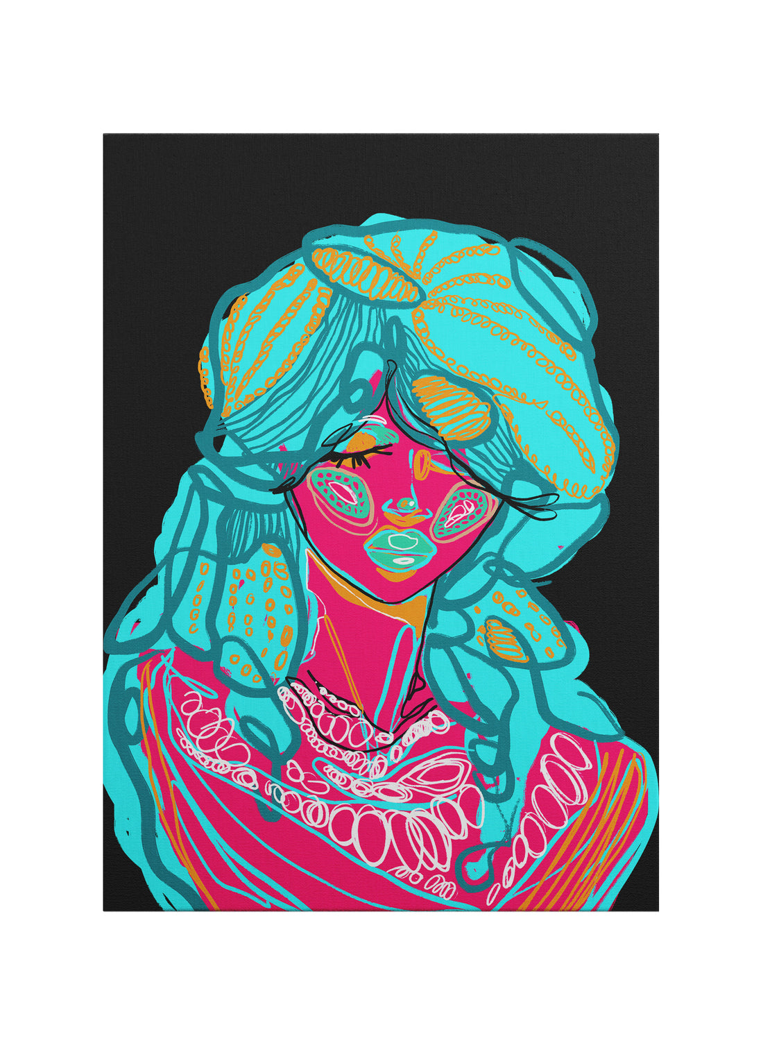 Rüyanın İçindeki Kadın – Çağdaş Figüratif Kanvas Tablo
