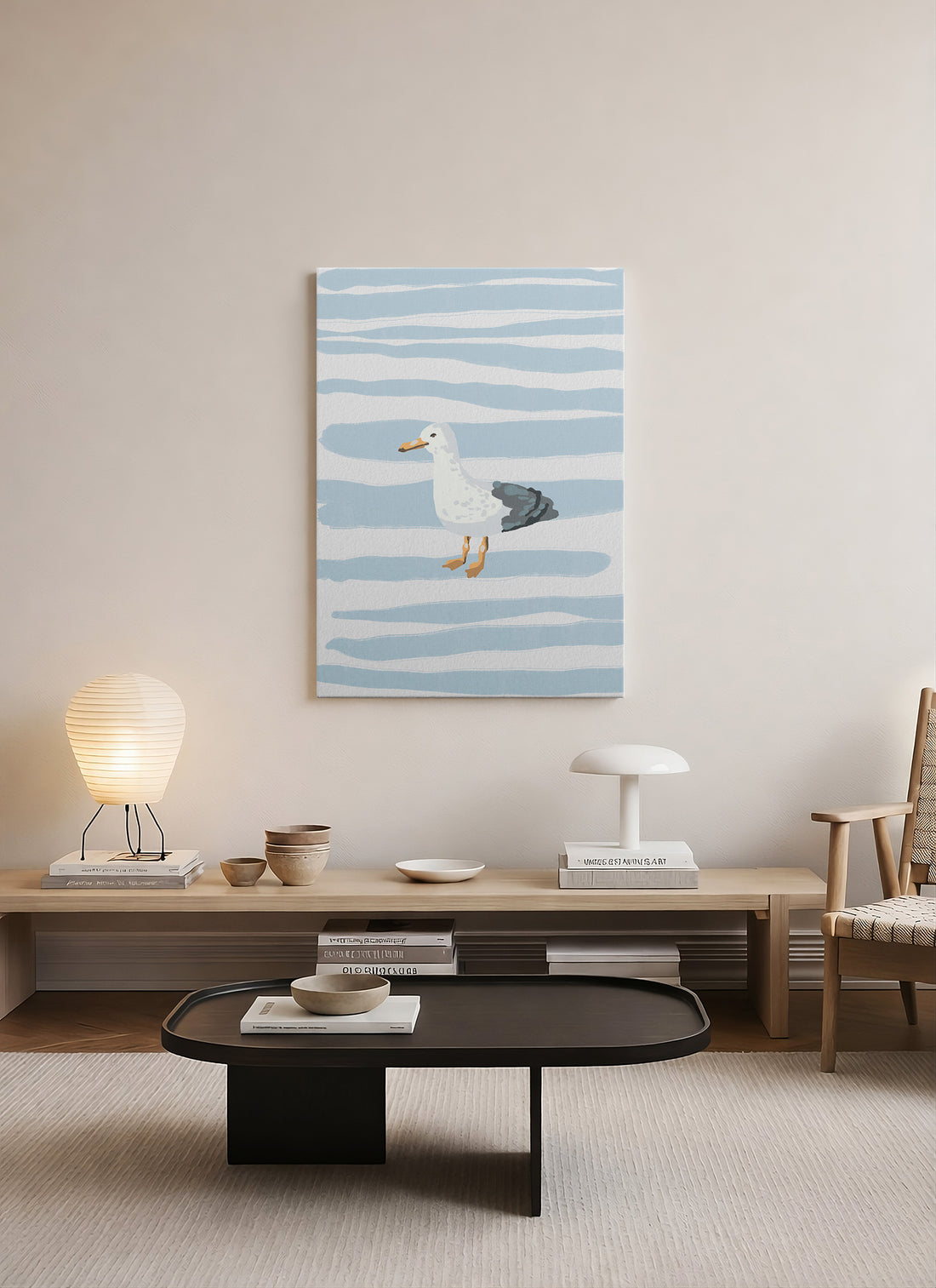 Sahil Martısı – Minimal Deniz Tablosu