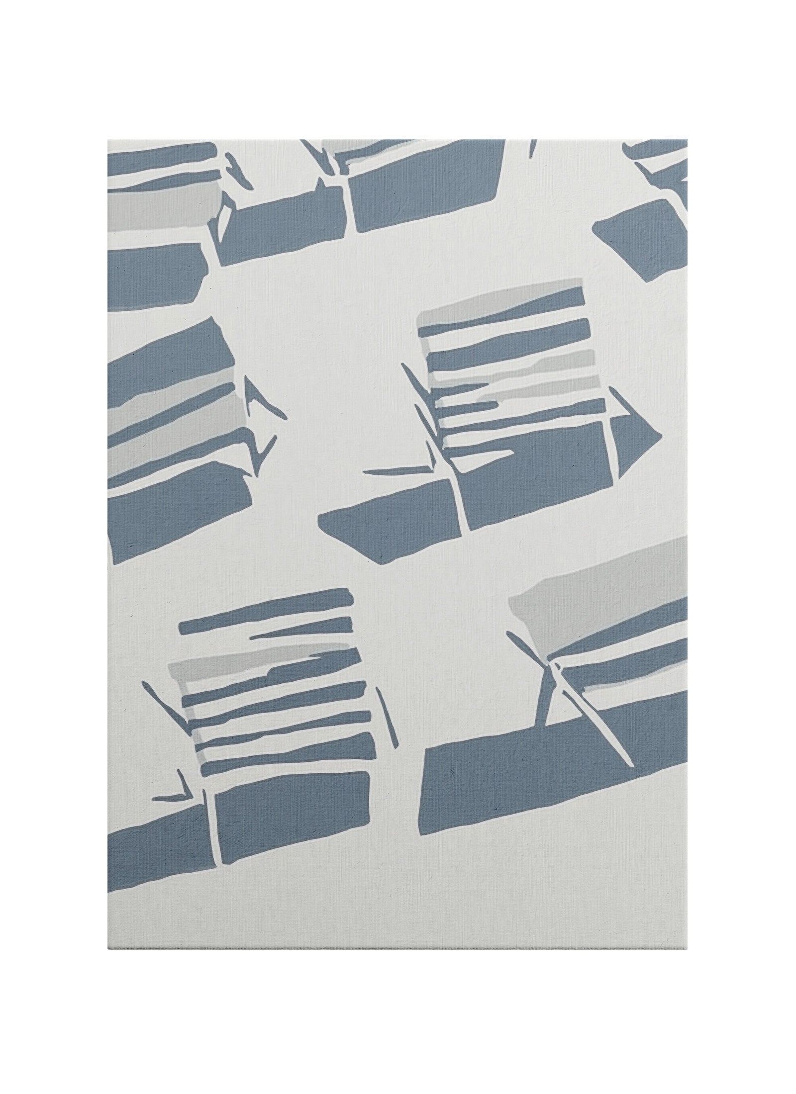 Sandalye Gölgeleri Soyut Minimalist Kanvas Tablo