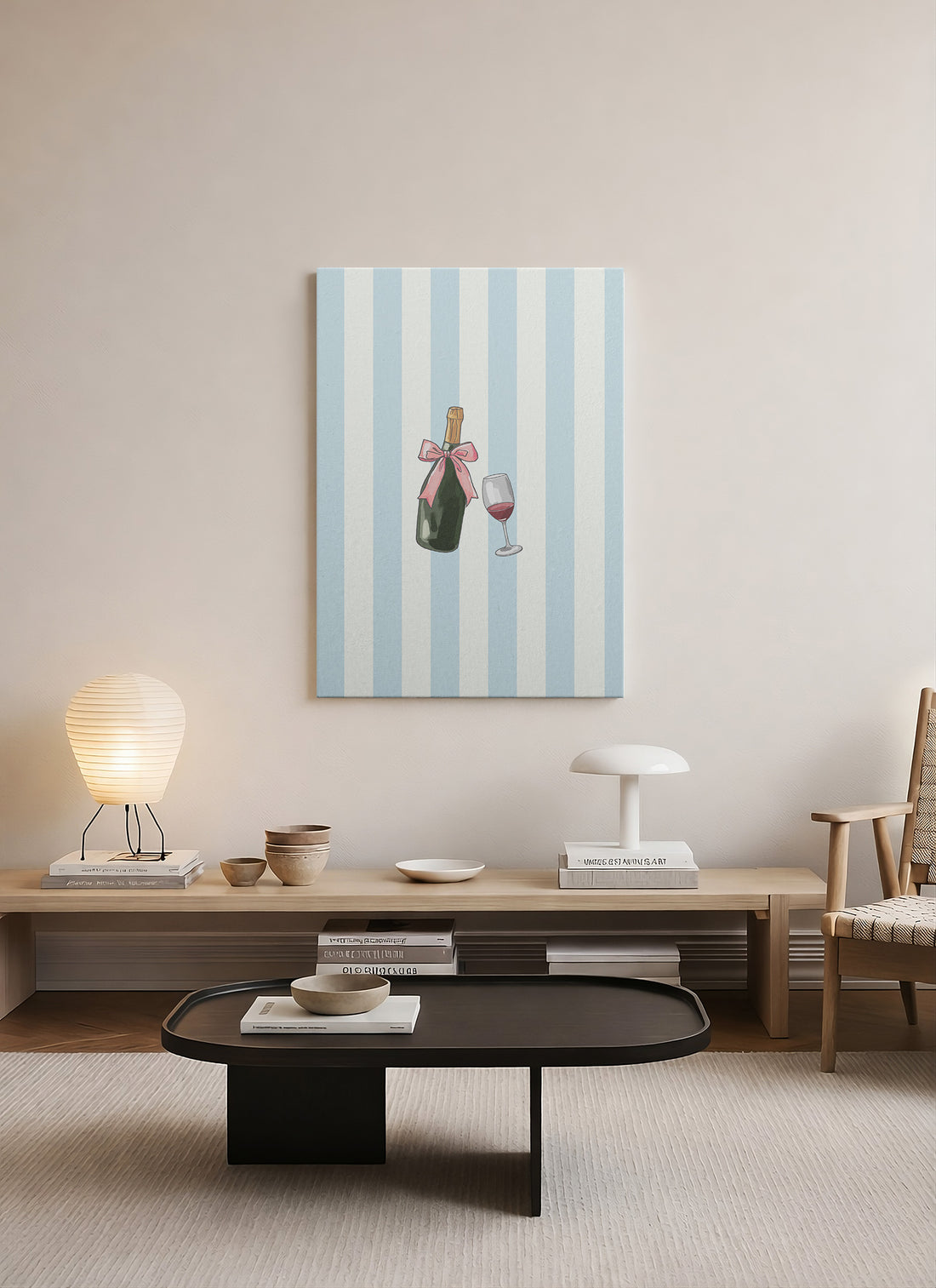 Şarap Keyfi – Retro Pop Art Kanvas Tablo