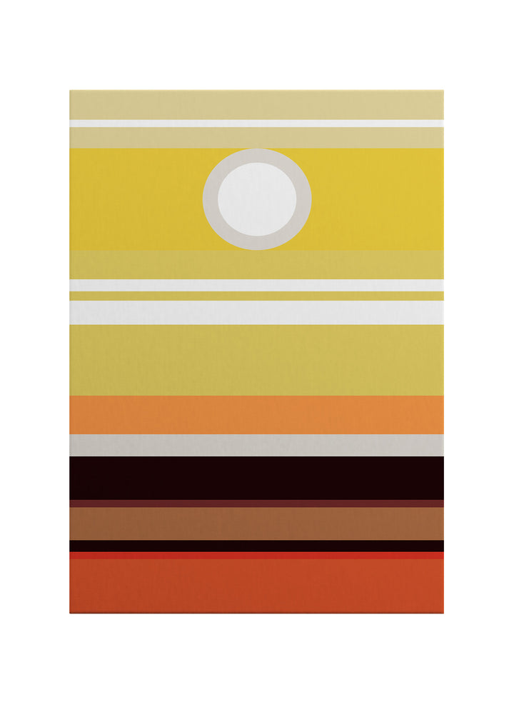 Sarı Ufuk – Retro Bauhaus Kanvas Tablo