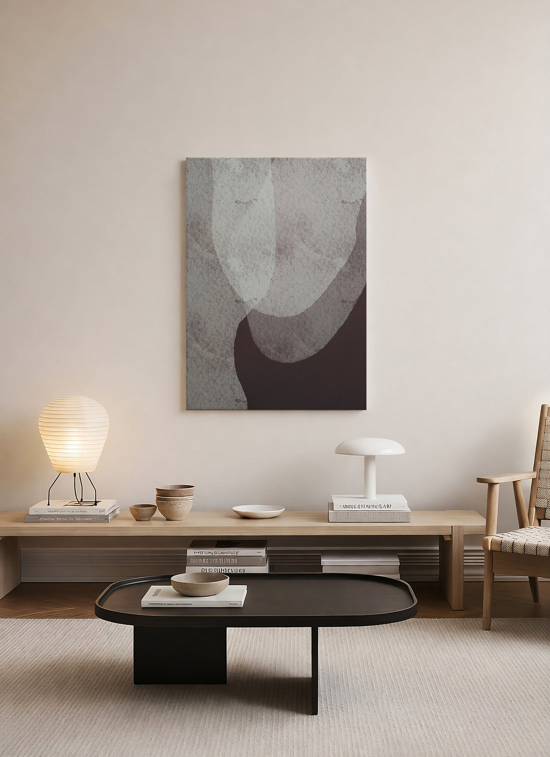 Sessiz Katmanlar – Modern Soyut Kanvas Tablo