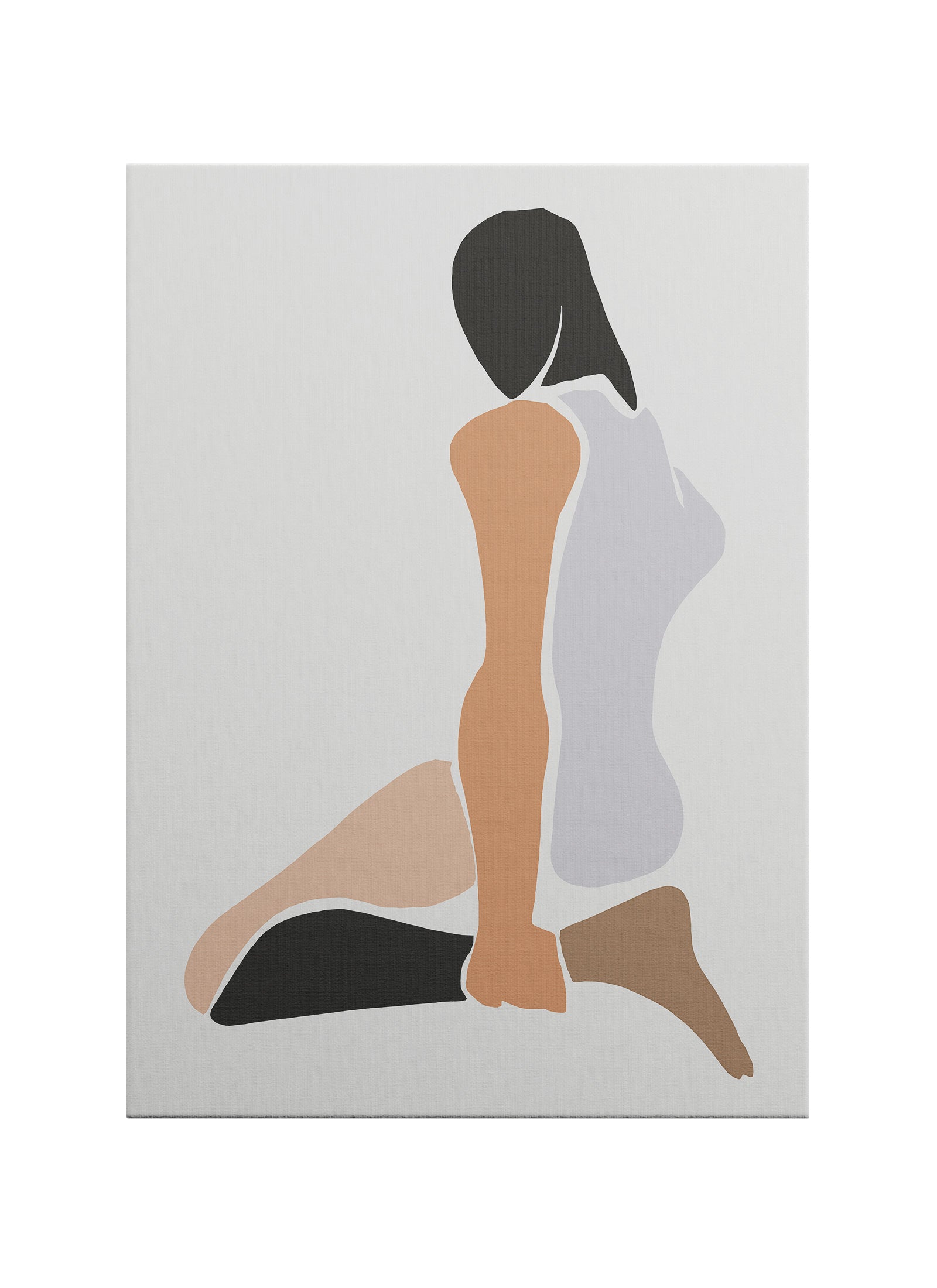 Sessiz Duruş – Minimalist Figüratif Kanvas Tablo