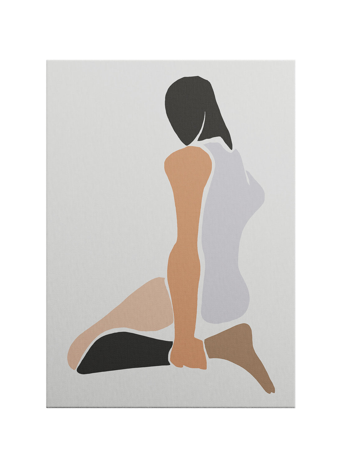 Sessiz Duruş – Minimalist Figüratif Kanvas Tablo
