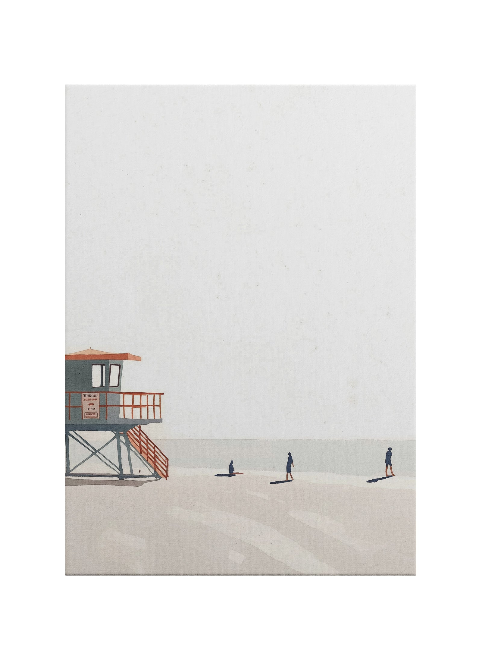 Sessiz Sahil Minimalist Kanvas Tablo