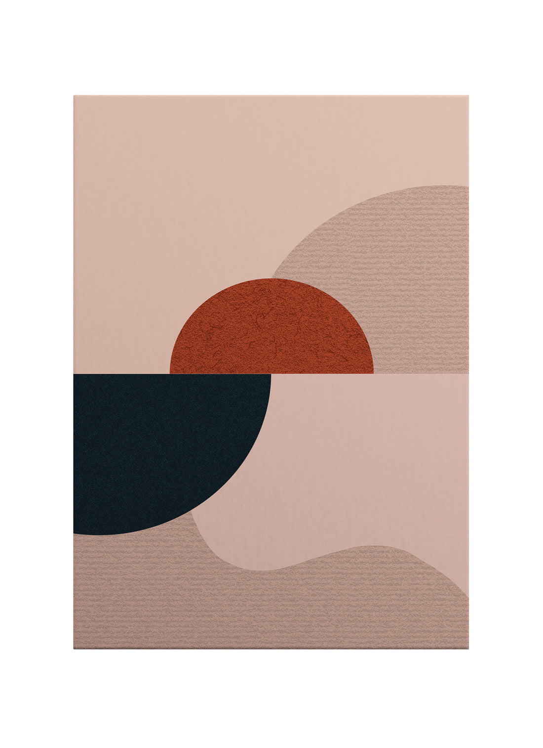 Sessiz Ufuk – Geometrik Soyut Minimalist Kanvas Tablo