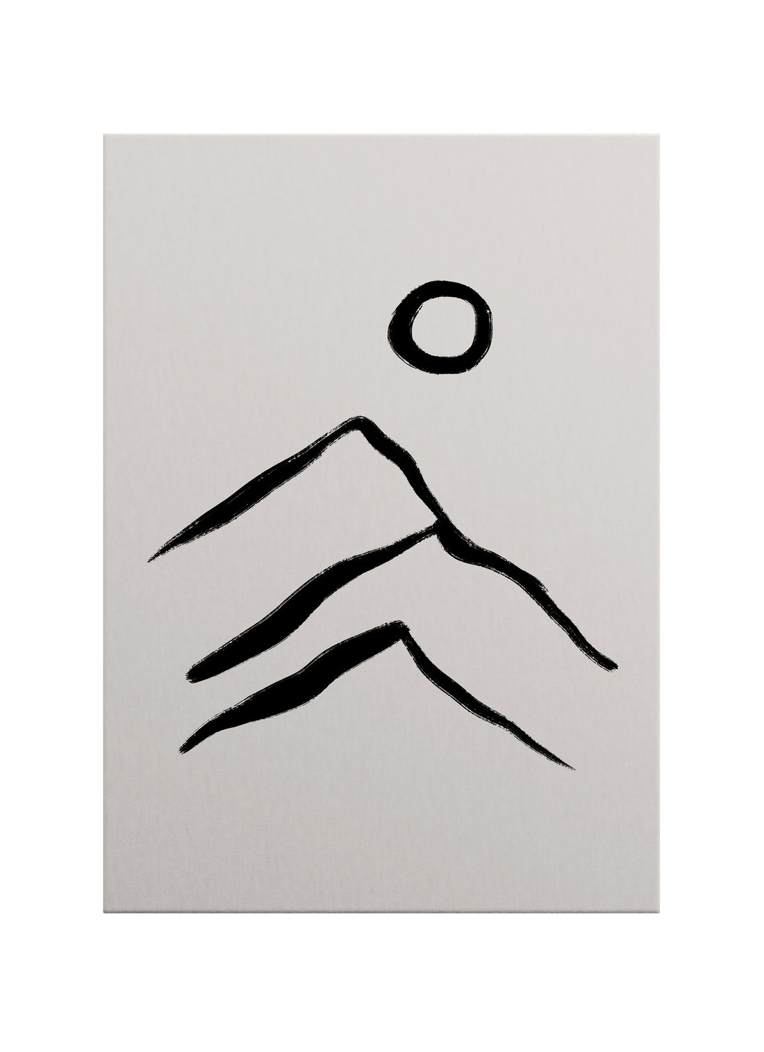 Sessiz Zirve – Minimalist Çizgi Sanatı Kanvas Tablo