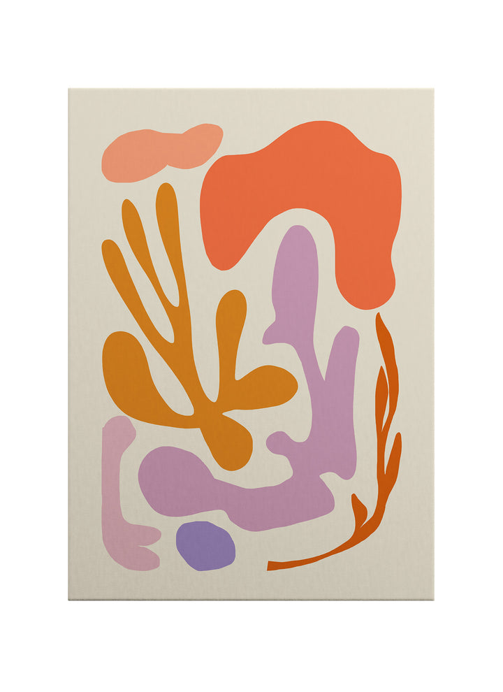 Sıcak Denge – Soyut Botanik Minimalist Kanvas Tablo