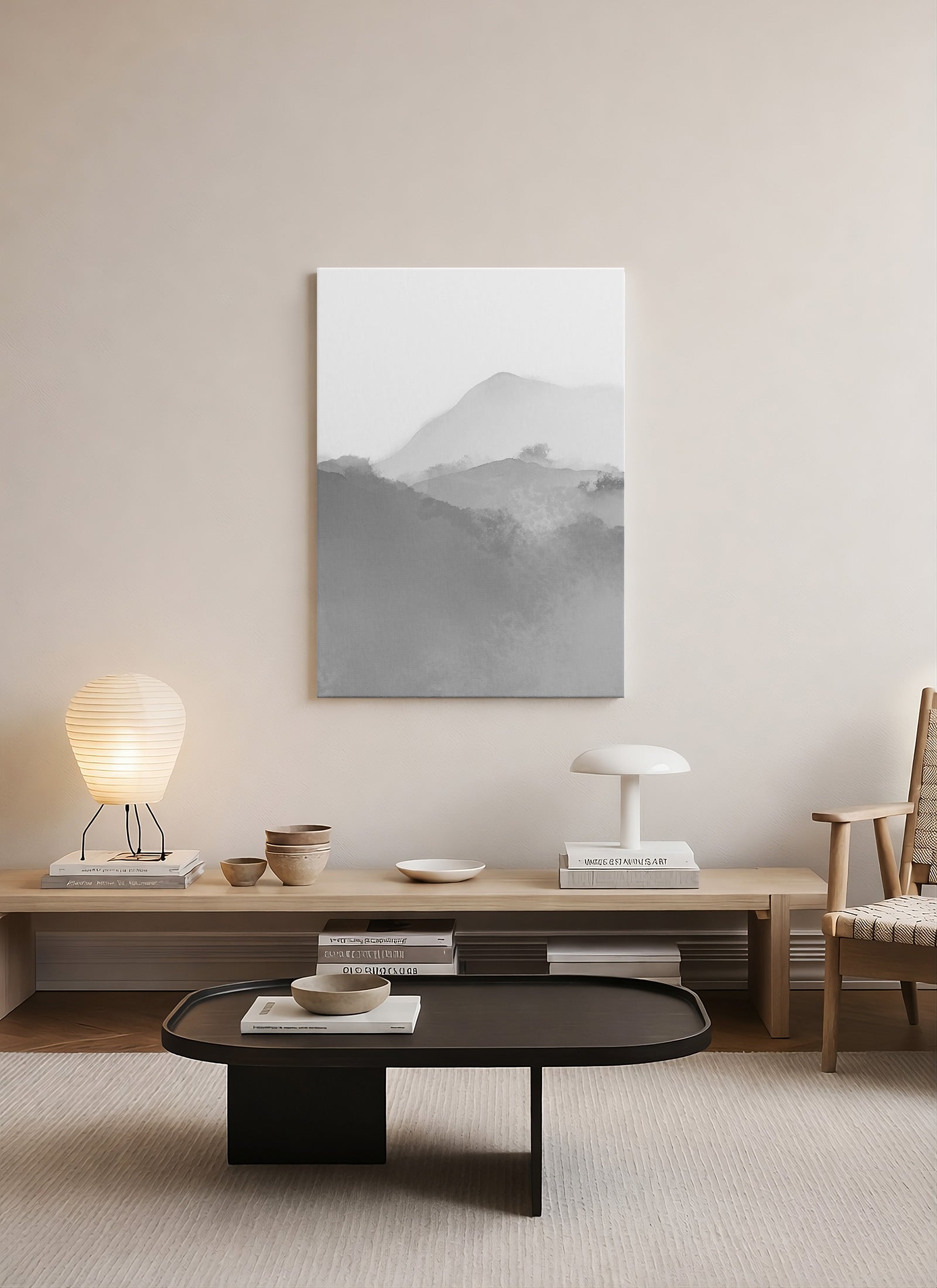 Sisli Ufuk – Minimalist Manzara Kanvas Tablo