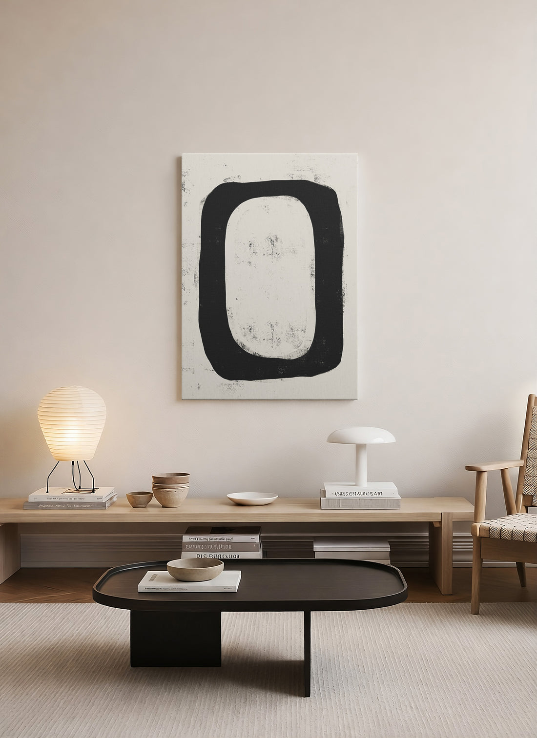 Siyah Çerçeve – Grafik Minimalist Kanvas Tablo
