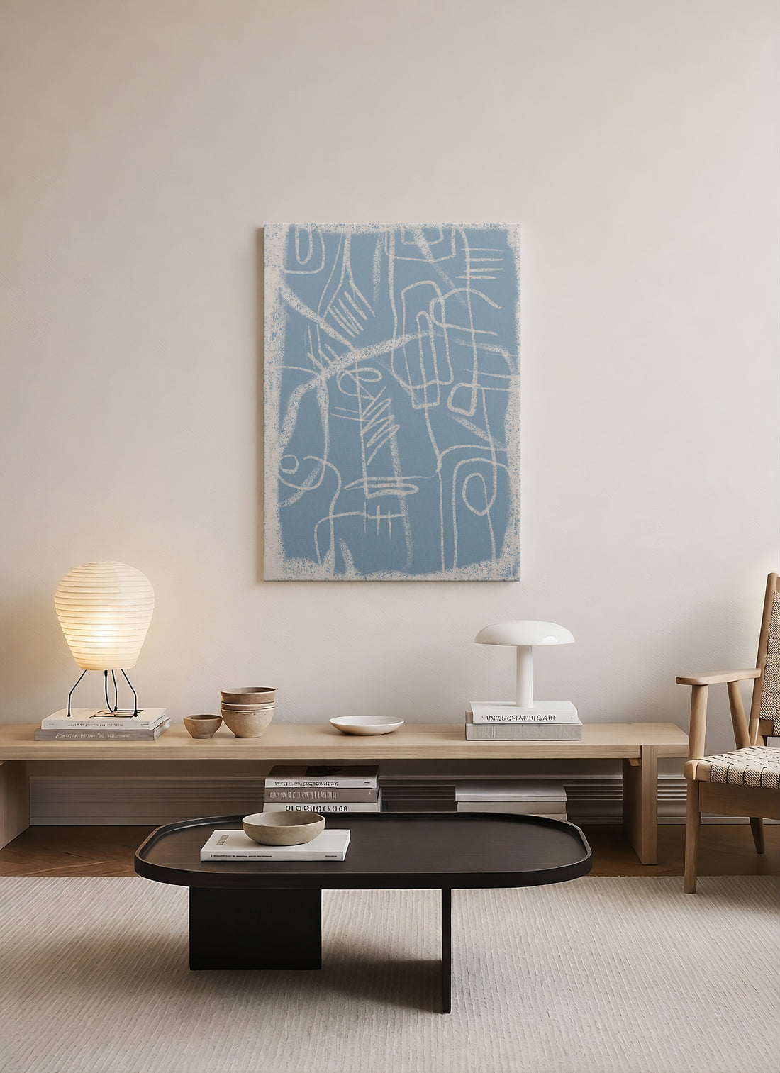 Soyut Çizgi Sanatı Kanvas Tablo | Modern Minimalist