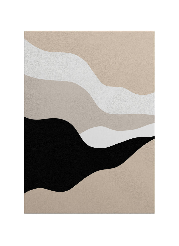 Soyut Dalga Formlu Minimalist Kanvas Tablo