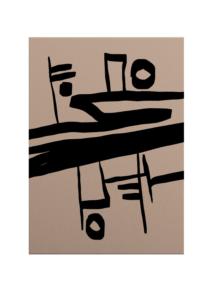 Soyut Tipografi Siyah Minimal Kanvas Tablo