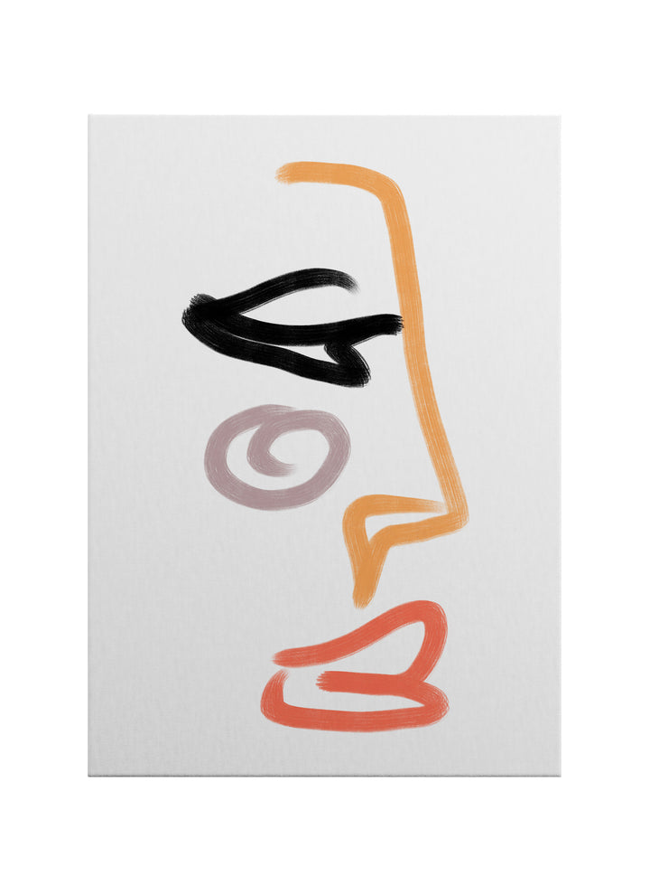 Soyut Yüz Serisi No:2 Minimal Kanvas Tablo