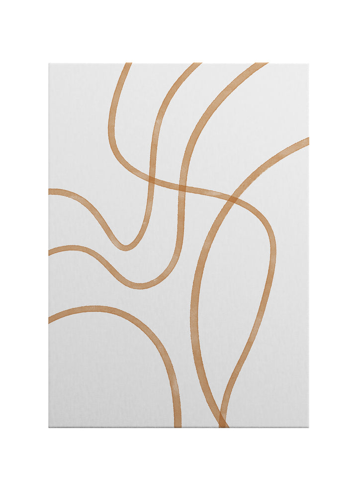 Toprak Akışı – Minimal Çizgi Kanvas Tablo