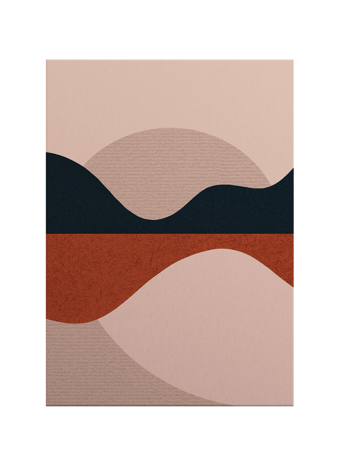 Toprak ve Gece – Geometrik Soyut Minimalist Kanvas Tablo