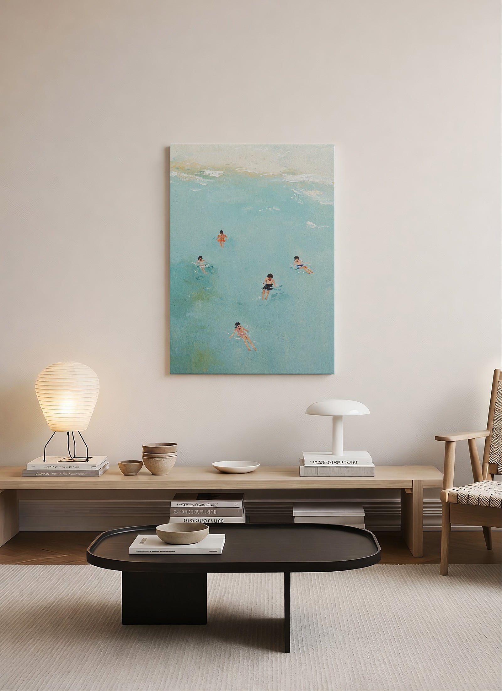 Yaz Öğlesi – Akdeniz Temalı Minimalist Kanvas Tablo