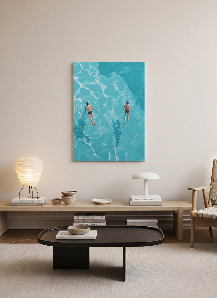Yaz Sessizliği – Akdeniz Temalı Minimalist Kanvas Tablo