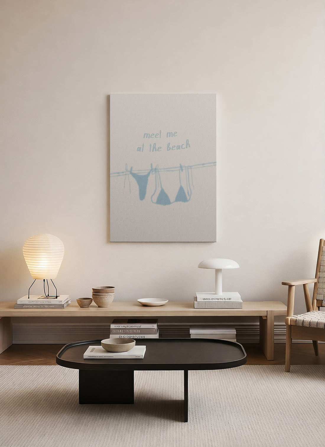 Yaz Temalı Minimalist Kanvas Tablo