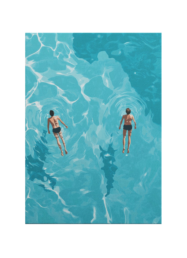 Yaz Sessizliği – Akdeniz Temalı Minimalist Kanvas Tablo