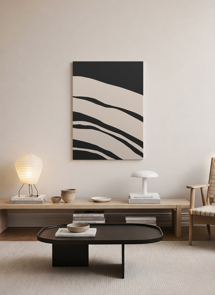Yumuşak Dalgalar – Minimalist Soyut Kanvas Tablo